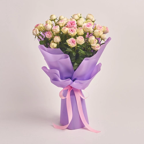 Product image Bouquet 9 Pink Rose Spray, packaging: Purple, vendor code: 3133