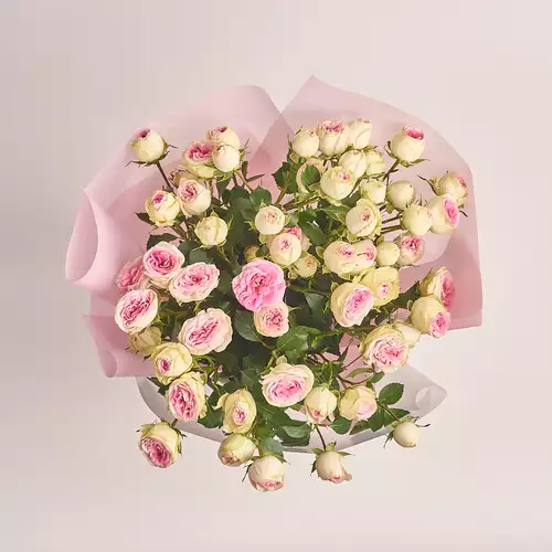 Product image Bouquet 9 Pink Rose Spray, packaging: Transparent, vendor code: 3133