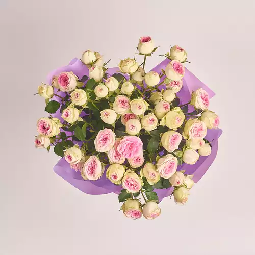 Product image Bouquet 9 Pink Rose Spray, packaging: Purple, vendor code: 3133
