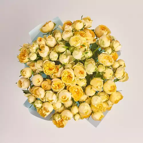 Product image Bouquet 15 Yellow Rose Spray, packaging: Blue, vendor code: 3134