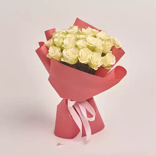 Product image Bouquet 25 Roses Athena, packaging: Kafin rust, vendor code: 3138