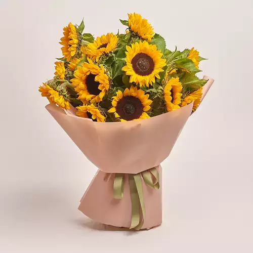 Product image Bouquet of 25 Sunflowers, packaging: Powder, vendor code: 3159