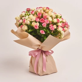 Bouquet of 25 Roses spray mix