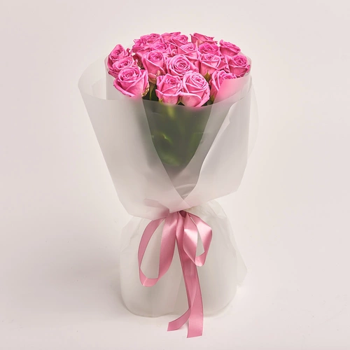 Product image Bouquet of 19  Roses Aqua, packaging: Transparent, vendor code: 3168