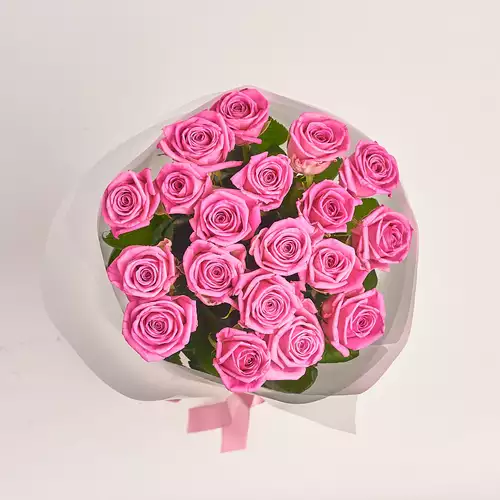 Product image Bouquet of 19  Roses Aqua, packaging: Transparent, vendor code: 3168