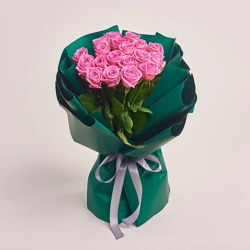 Product image Bouquet of 19  Roses Aqua, packaging: Green, vendor code: 3168