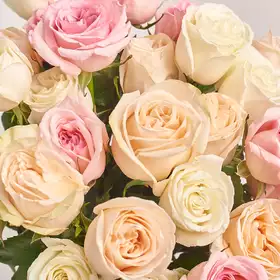 Букет 25 піоновидних Троянд мікс