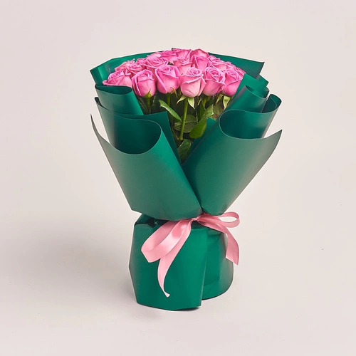 Product image Bouquet of 25  Roses Aqua, packaging: Green, vendor code: 3178