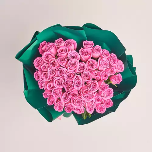 Product image Bouquet of 51  Roses Aqua, packaging: Green, vendor code: 3179
