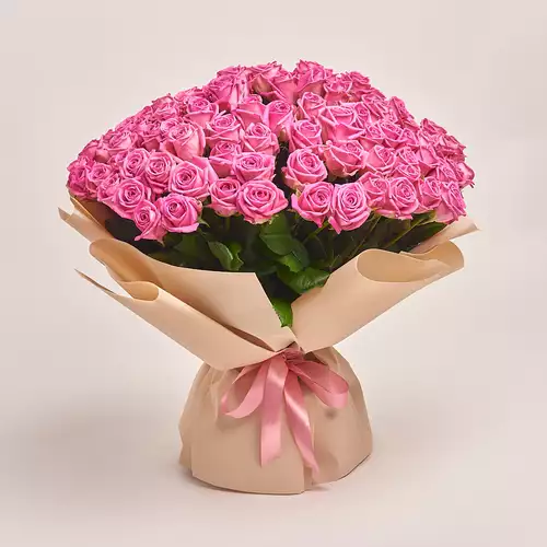 Product image Bouquet of 101 Roses Aqua, packaging: Kafin cream, vendor code: 3180