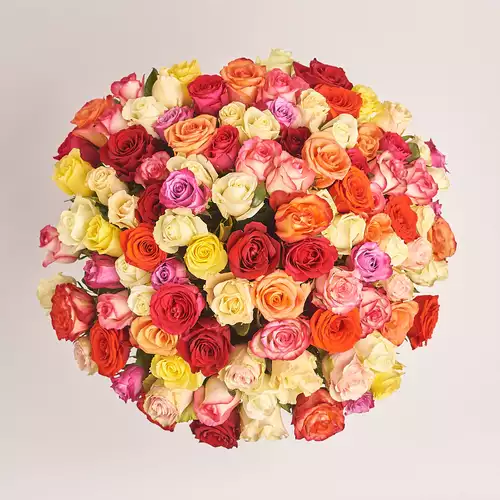 Product image Bouquet of 101 Mixed Roses, packaging: Without packaging, vendor code: 3181