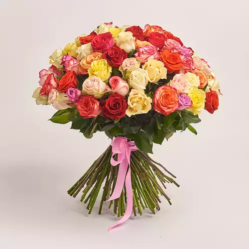 Product image Bouquet of 101 Mixed Roses, packaging: Without packaging, vendor code: 3181