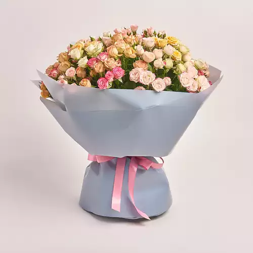 Product image Bouquet of  51 Roses spray mix, packaging: Gray, vendor code: 3184