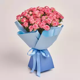 Bouquet of 15 Pink Roses Spray