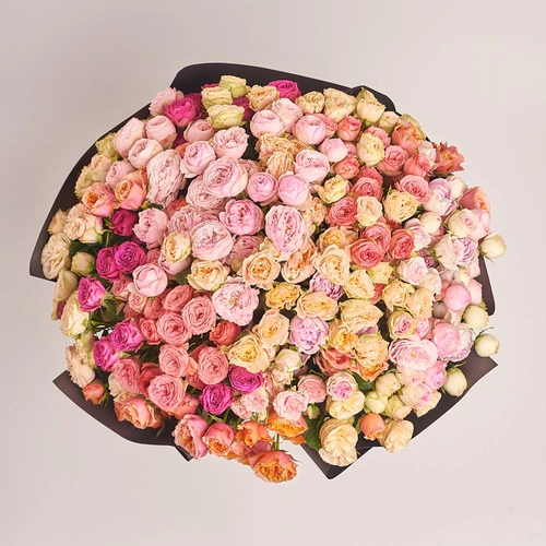 Product image Bouquet of 51 peony Roses spray mix, packaging: 
Graphite, vendor code: 3196