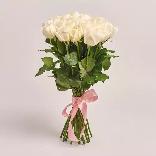 Product image Bouquet of 25 Roses White O'Hara, packaging: Without packaging, vendor code: 3199