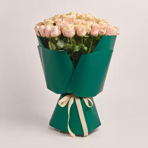 Product image Bouquet of 51 Roses Pink Mondial, packaging: Green, vendor code: 3200
