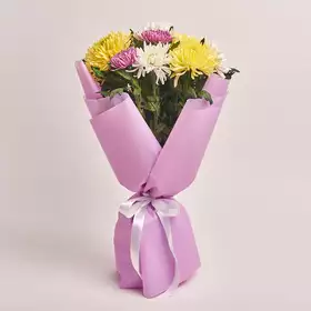 Bouquet of 9  Single Chrysanthemums mix