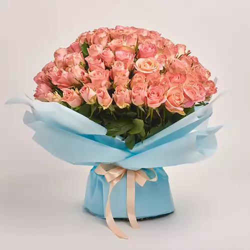 Product image Bouquet 101 Roses Hermosa, packaging: Blue, vendor code: 3232