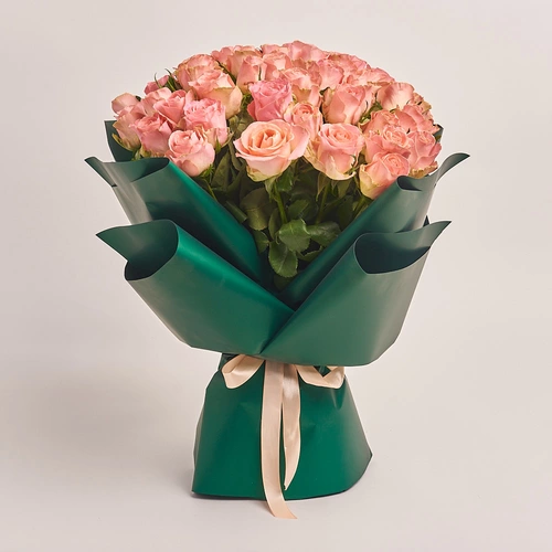 Product image Bouquet 51 Roses Hermosa, packaging: Green, vendor code: 3233