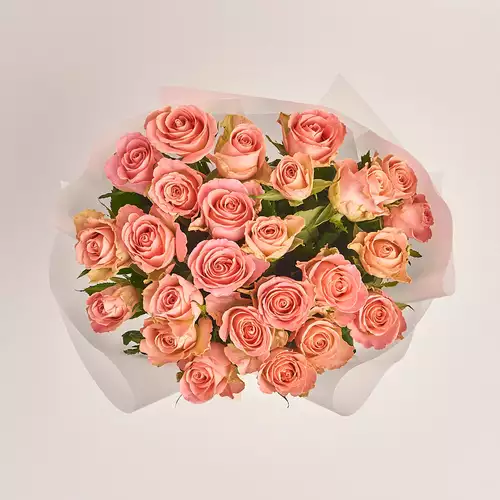 Product image Bouquet 25 Roses Hermosa, packaging: Transparent, vendor code: 3234