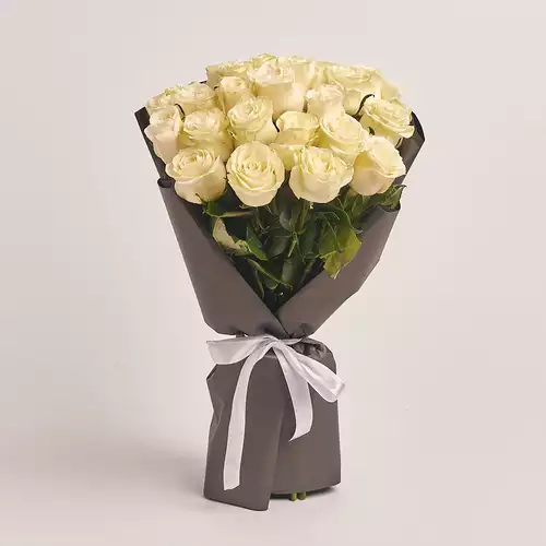 Изображение товара Букет 25 Роз Мондиаль, упаковка: Графитовая, артикул: 3264