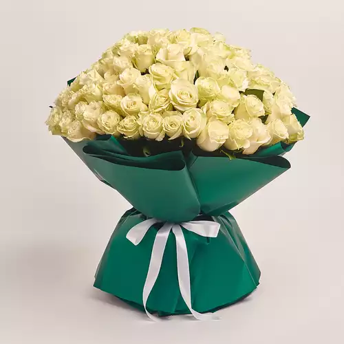 Product image Bouquet 101 Roses Mondial, packaging: Green, vendor code: 3266