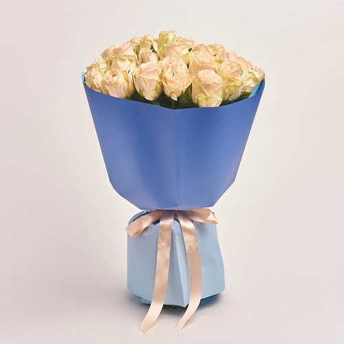 Product image Bouquet of 25 Roses Wedding, packaging: Gradiens blue, vendor code: 3267