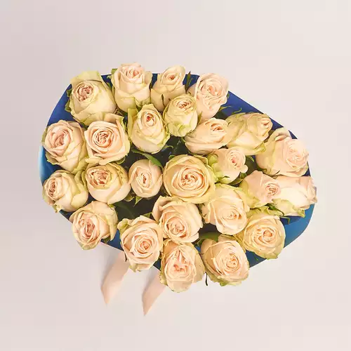 Product image Bouquet of 25 Roses Wedding, packaging: Gradiens blue, vendor code: 3267
