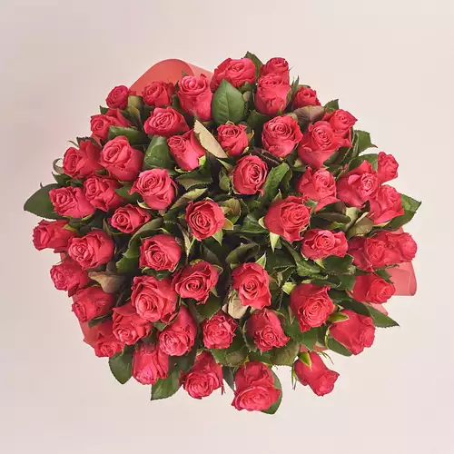 Product image Bouquet of 51 Roses Tacazzi, packaging: Kafin rust, vendor code: 3271
