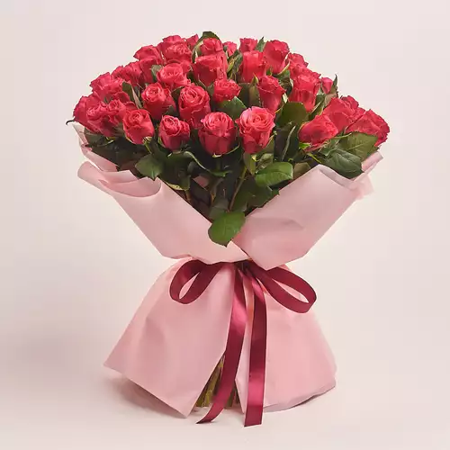 Product image Bouquet of 51 Roses Tacazzi, packaging: Pink, vendor code: 3271