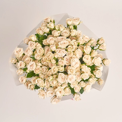 Product image Bouquet of 25  Cream Roses Spray, packaging: Transparent, vendor code: 3274