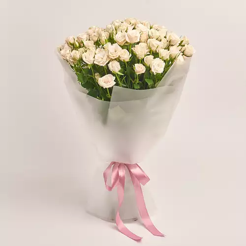 Product image Bouquet of 25  Cream Roses Spray, packaging: Transparent, vendor code: 3274