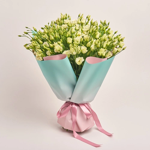 Product image Bouquet of 25 Creen Eustomas, packaging: Gradiens tiffany, vendor code: 3281