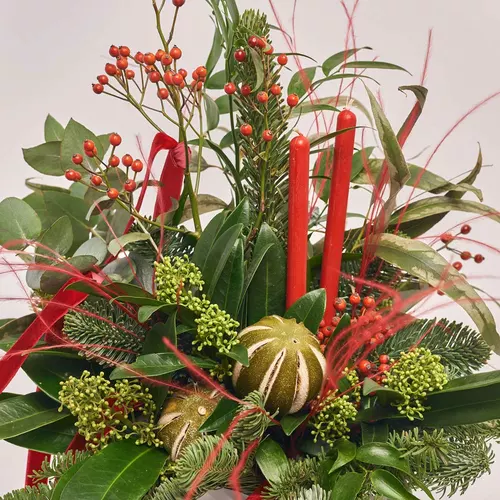 Зображення товару Композиція Новорічна в кашпо №3, артикул: 3311