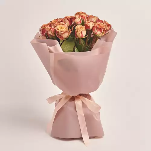 Product image Bouquet of 25 Roses Сappuccino, packaging: Powder, vendor code: 3322