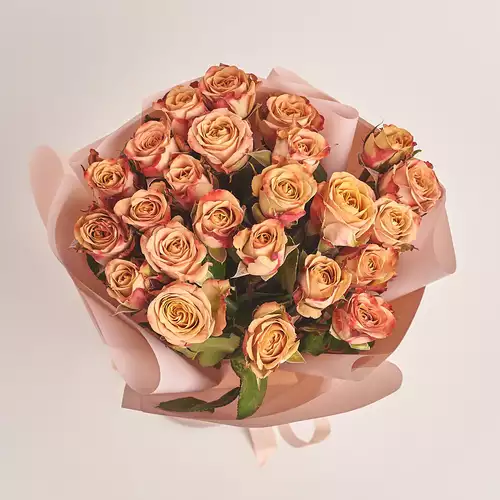 Product image Bouquet of 25 Roses Сappuccino, packaging: Powder, vendor code: 3322