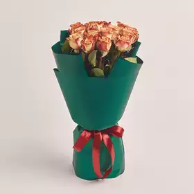 Bouquet of 15 Roses Сappuccino