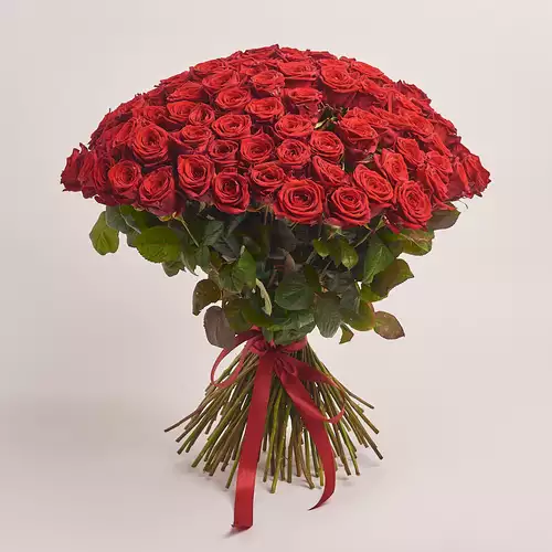 Product image Bouquet 101 Roses Red Naomi, packaging: Without packaging, vendor code: 3328