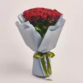 Product image Bouquet 25 Roses Red Naomi, packaging: Gray, vendor code: 3337