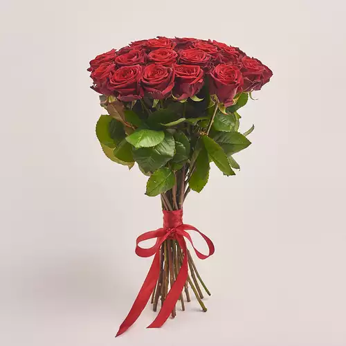 Product image Bouquet 25 Roses Red Naomi, packaging: Without packaging, vendor code: 3337