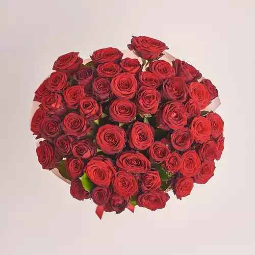 Product image Bouquet 51 Roses Red Naomi, packaging: Composite light pink, vendor code: 3341