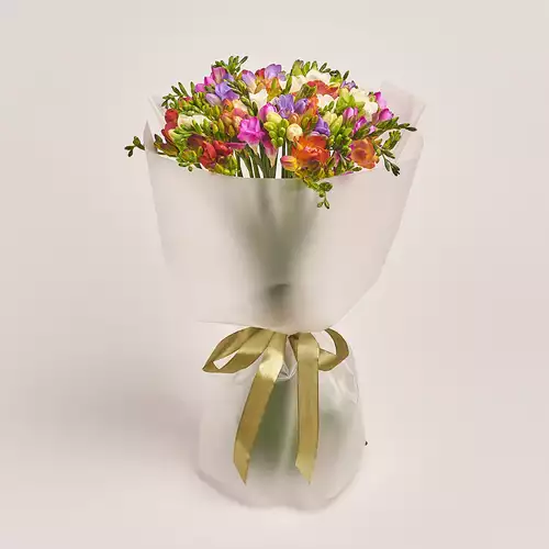 Product image Bouquet of 51 Freesias mix, packaging: Transparent, vendor code: 3367