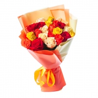 Bouquet of 25 Mixed Roses 