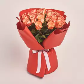 Bouquet of 25 Roses Orange Condor
