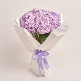 Bouquet of 9 Purple Hydrangeas