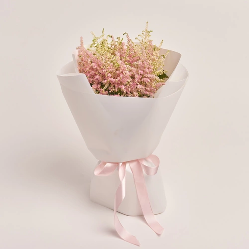 Product image Bouquet of 25 Astilbes mix, packaging: White, vendor code: 3439