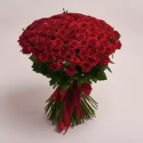 Букет 151 Красная роза Престиж