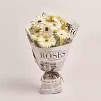Bouquet of 15 White Gerberas