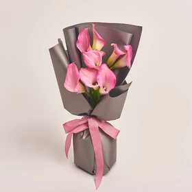 Bouquet of 9 Pink Callas